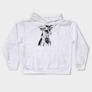 Ugly Hypnotized Dog (white) Kids Hoodie